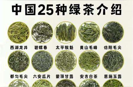 中国25种绿茶一览无余！